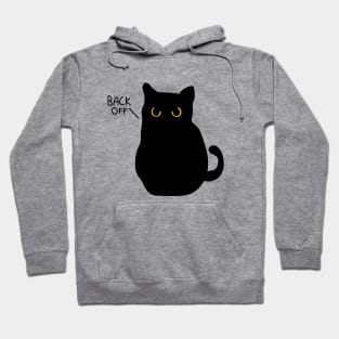 Grumpy angry black cat Hoodie